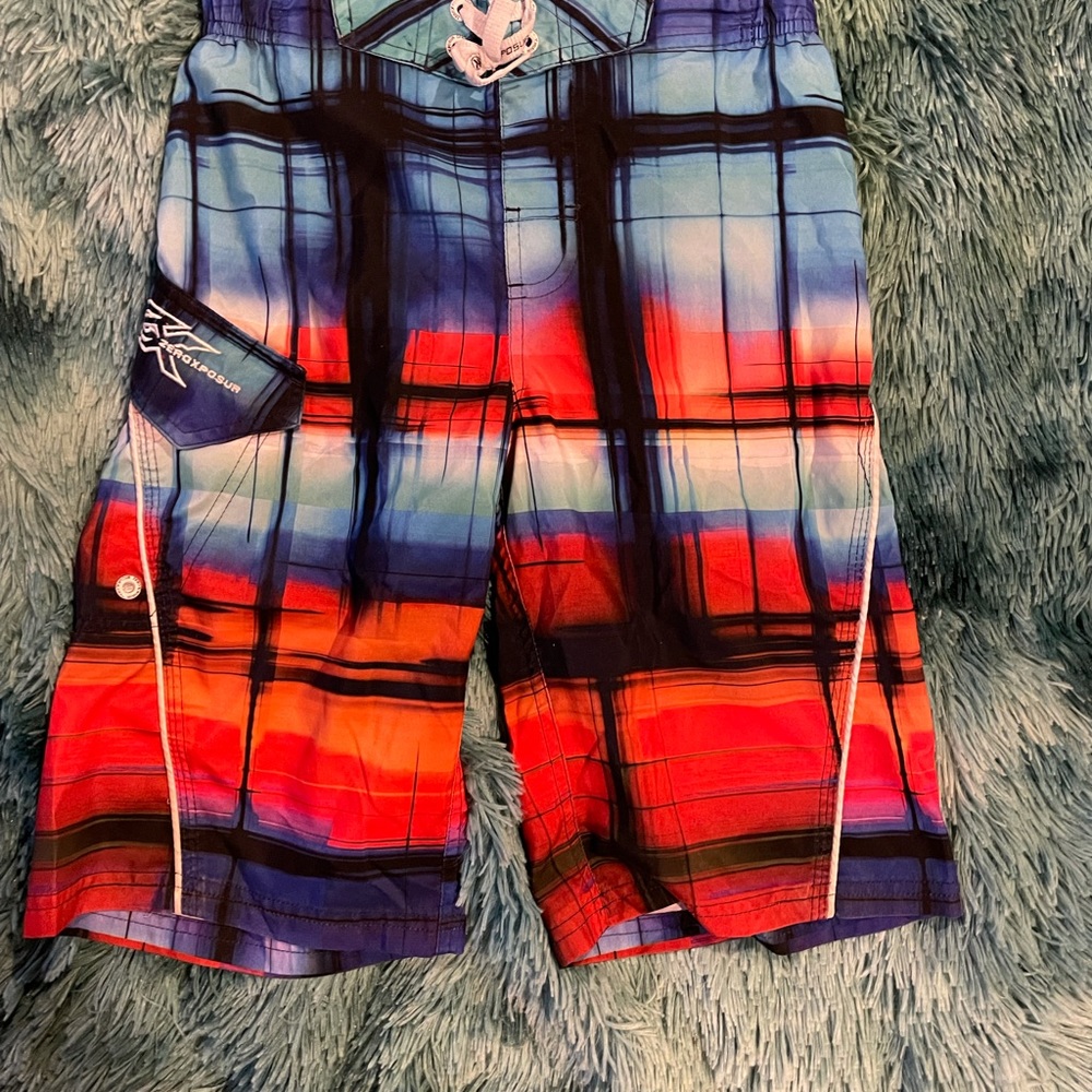 Boys M 10-12 ZeroXposur swim trunks